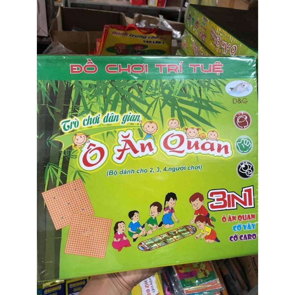 BỘ ĐỒ CHƠI Ô ĂN QUAN BẰNG GỖ THÚ VỊ CHO BÉ - mỗi bộ 50 viên gỗ/đá