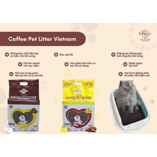 Cát Vệ Sinh 100% Từ Bã Cà Phê BMB Pet Litter Vietnam TÚI 8L Cát Cho Mèo Siêu Khử Mùi, Siêu Thấm Hút
