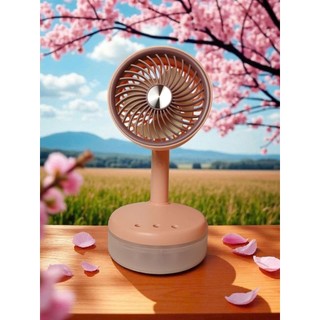 Quạt Tích Điện Phun Sương RL-01 Có Đèn LED – Quạt Để Bàn Hoặc Cầm Tay – 5 Cấp Gió 3 Chế Độ Sương