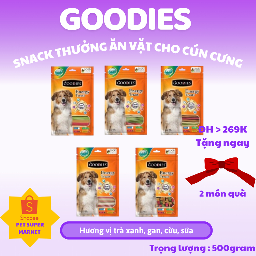 Snack ăn vặt, bánh thưởng cho chó Goodies đủ vị