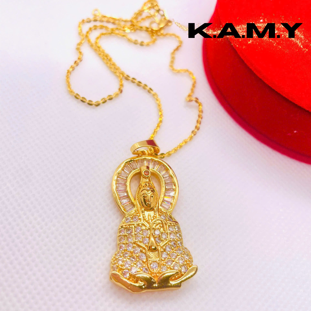 Mặt Dây Chuyền Phật Bà Quan Âm Tịnh Tâm Sang Trọng - Phụ Kiện Phong Thủy May Mắn Bình An Tài Lộc