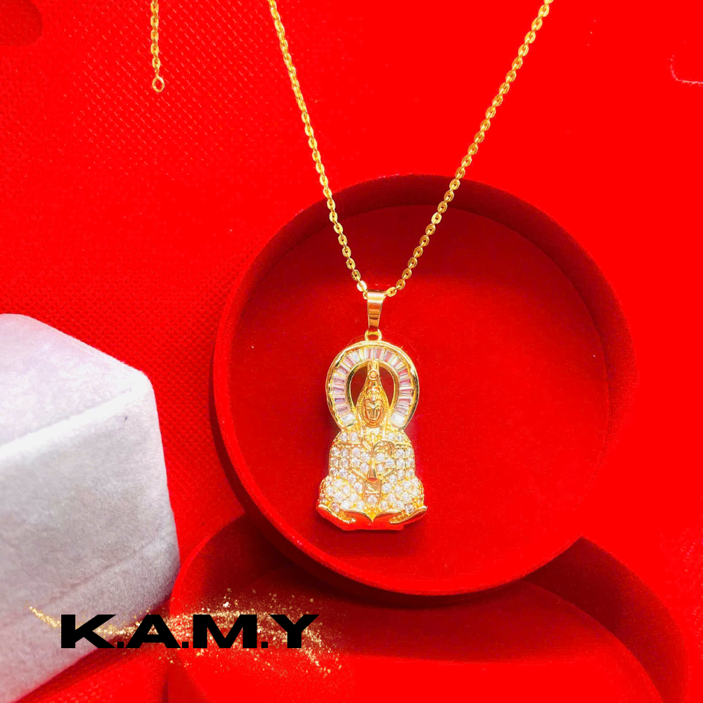 Mặt Dây Chuyền Phật Bà Quan Âm Tịnh Tâm Sang Trọng - Phụ Kiện Phong Thủy May Mắn Bình An Tài Lộc