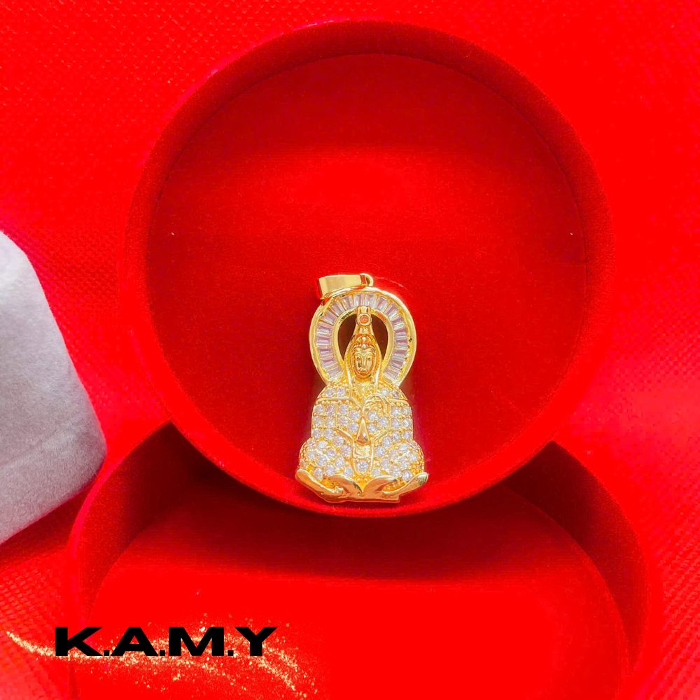 Mặt Dây Chuyền Phật Bà Quan Âm Tịnh Tâm Sang Trọng - Phụ Kiện Phong Thủy May Mắn Bình An Tài Lộc