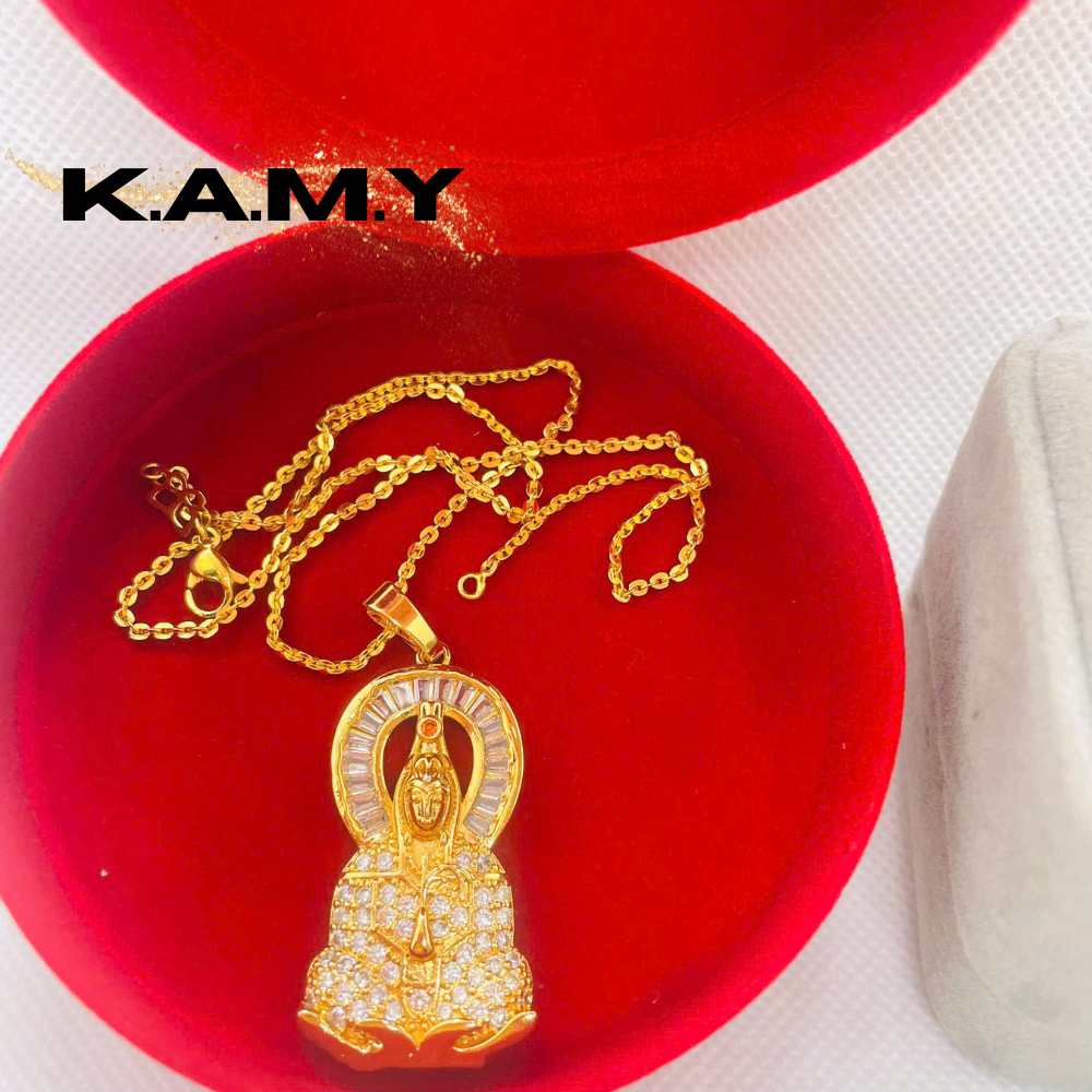 Mặt Dây Chuyền Phật Bà Quan Âm Tịnh Tâm Sang Trọng - Phụ Kiện Phong Thủy May Mắn Bình An Tài Lộc