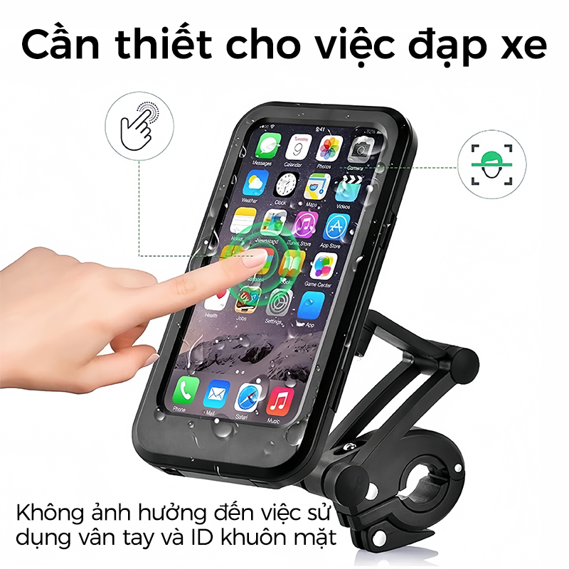 Giá đỡ điện thoại xe máy chống nước mới, có thể điều chỉnh 360°, giá đỡ điện thoại xe máy, chống sốc và chống mưa
