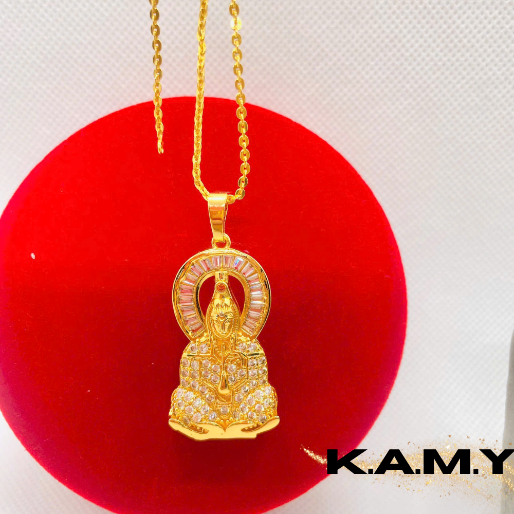 Mặt Dây Chuyền Phật Bà Quan Âm Tịnh Tâm Sang Trọng - Phụ Kiện Phong Thủy May Mắn Bình An Tài Lộc