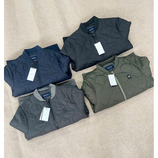 Áo golf bomber Hazzy nối chuyền chất dày dặn mềm ấm , bo gấu bo tay chắc chắn