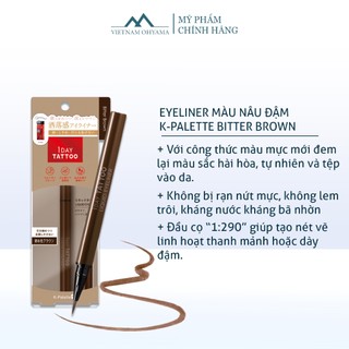 Bút kẻ mắt chống lem trôi K-Palette 1DAY TATTOO Liquid Eyeliner
