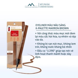 Bút kẻ mắt chống lem trôi K-Palette 1DAY TATTOO Liquid Eyeliner