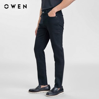 Owen - Quần jeans Regular Fit QJR251246 màu Đen chất liệu Cotton Spandex