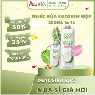 Nước Dừa Cocoxim Original, Xiêm Sen, Xiêm Tắc, Xiêm Xanh - 330ml & 1L