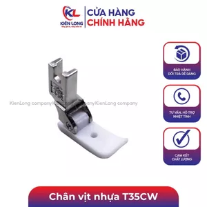 Chân vịt nhựa lỗ bằng máy 1 kim T35CW phụ kiện máy may công nghiệp, may bo, may mép chuẩn