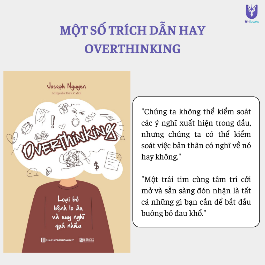 Sách - Overthinking - Loại Bỏ Bệnh Lo Âu Và Suy Nghĩ Quá Nhiều:Giải Phóng Tâm Trí, Làm Chủ Cuộc Sống