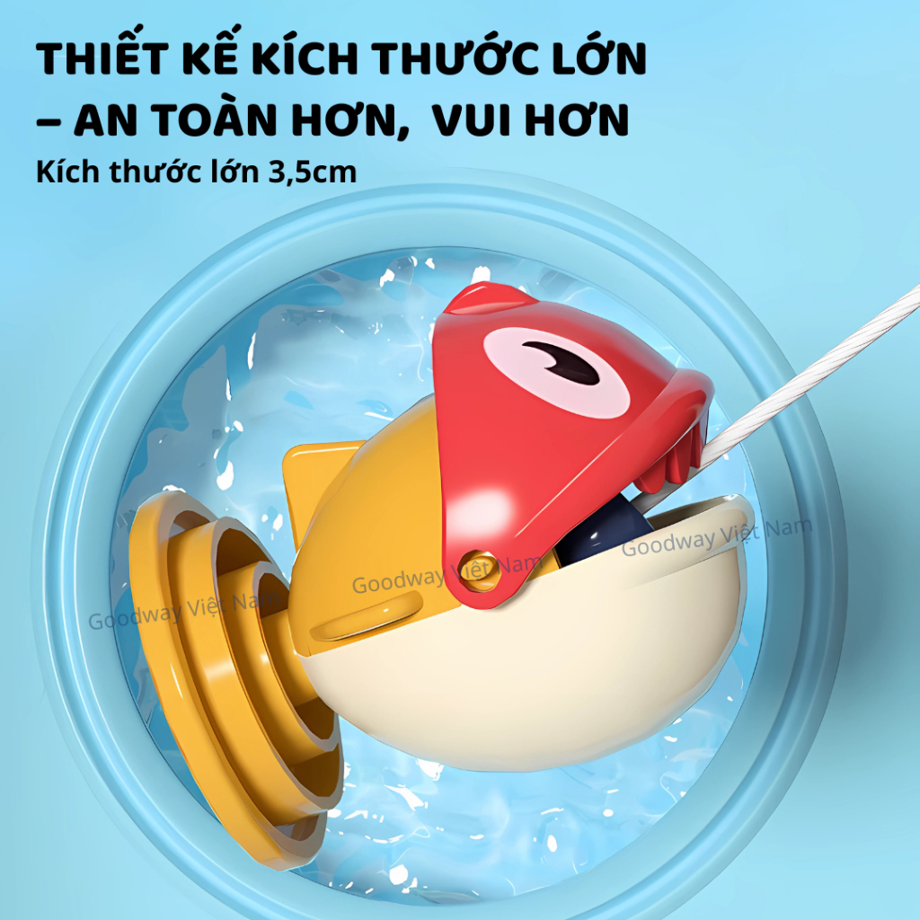 Đồ chơi câu cá mini phát nhạc cho bé Goodway Happy Fishing Game rèn phản xạ phối hợp tay mắt