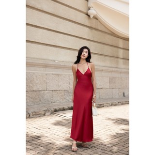 Mira Dress - Váy lụa dài sang trọng hở lưng quyến rũ - VSecret