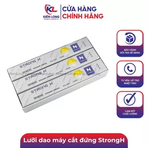 Hộp 12 lưỡi dao máy cắt đứng StrongH dùng cho máy cắt vải 5–12 inch, lưỡi dao bền, hao mòn thấp