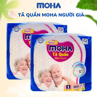 Tã bỉm Dạng Quần Dành Cho Người Già MOHA cao cấp 10 miếng size M/L Hàng Chính Hãng