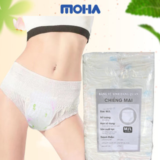 Combo 50 miếng băng vệ sinh dạng quần Chiềng Mai dành cho phụ nữ đi sinh, trong chu kỳ freesize vòng hông 80-110cm