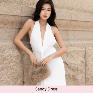 Sandy Dress - Đầm thiết kế sang trọng trang trí buộc khăn phần ngực - VSecret