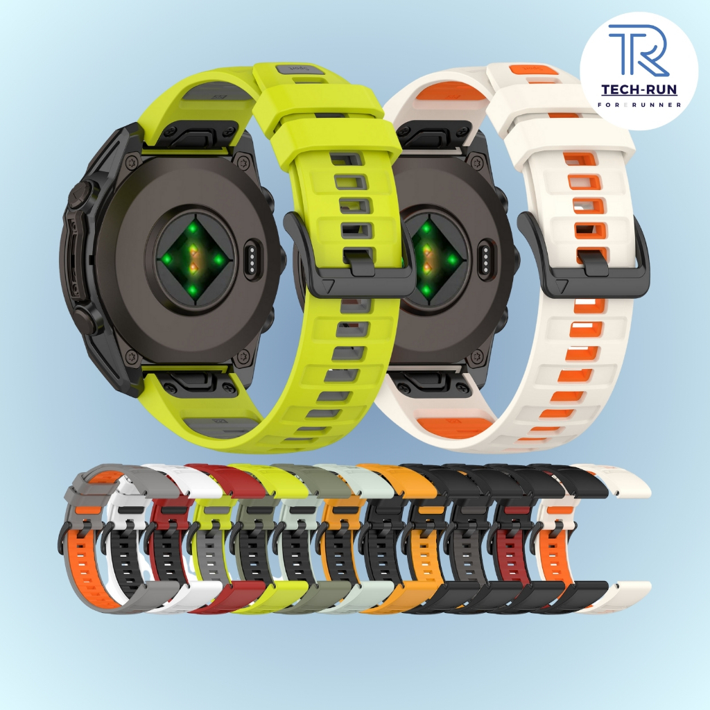 Horlogeband 20mm siliconen zeegroen