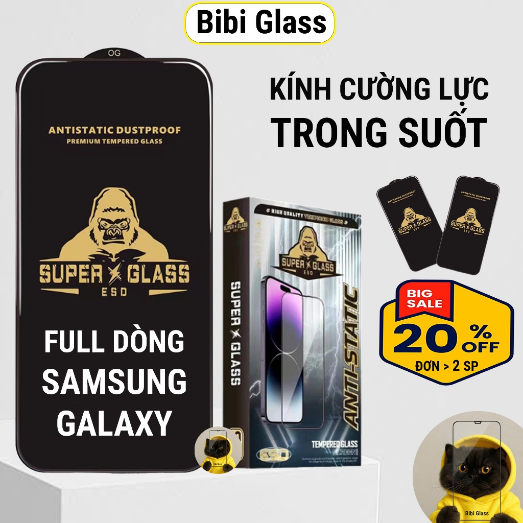 Kính cường lực Samsung A07 A17 A06 A16 A15 A25 A55 A36 A04 A26 A56 A02 A03 A10 A11 A12 A13 A20 A24 A30 A31 A32 A33 A50