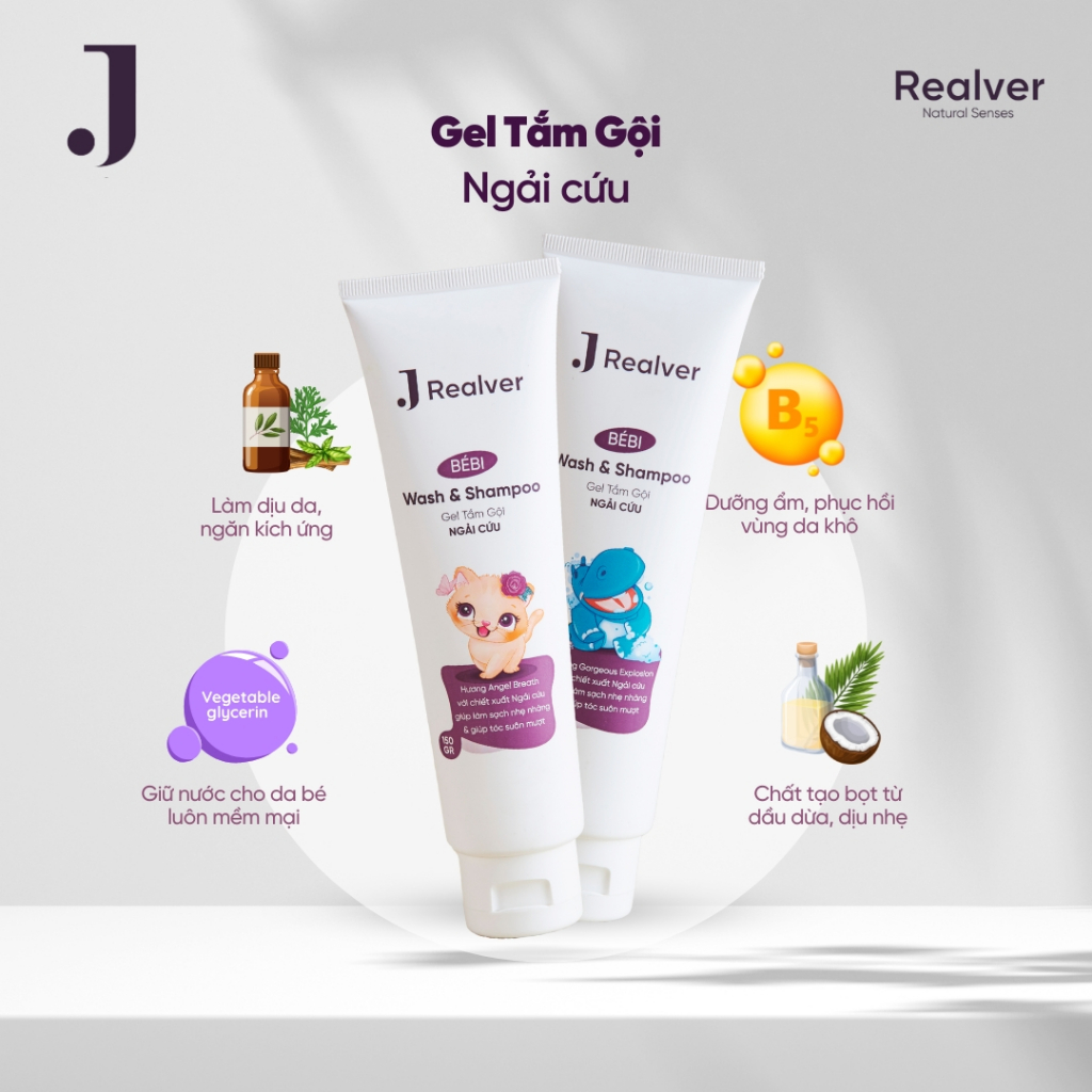 Combo 2 gel tắm gội cho bé 30g - Hương Angel Breath & Gorgeous Explosion, dịu nhẹ từ ngải cứu
