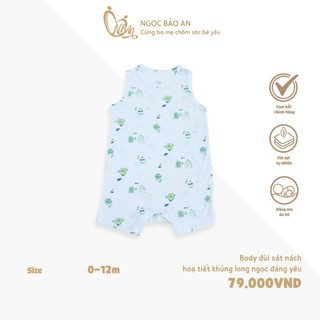 Honey (0-12M) Bộ body đùi sát nách sơ sinh chất vải mềm mại, thoáng mát có nút bấm vai cao cấp dành cho bé trai bé gái
