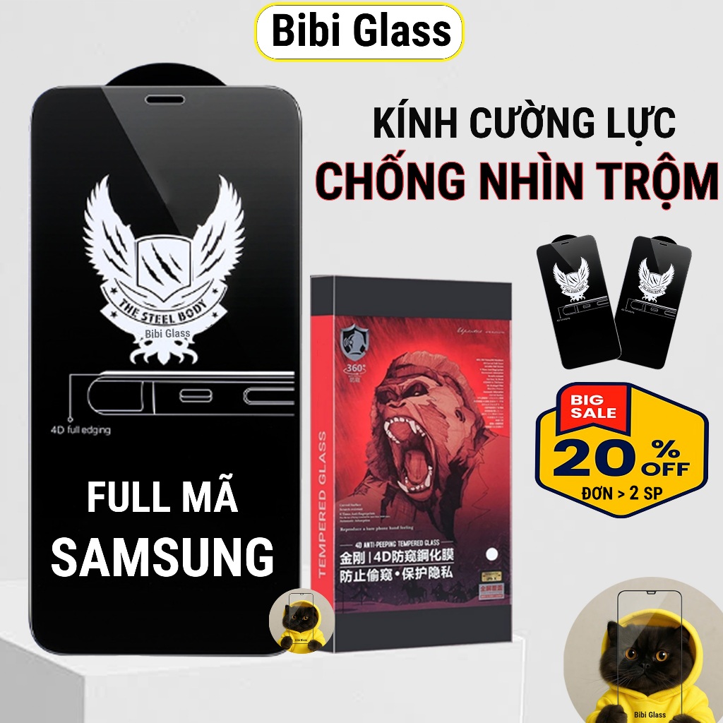 Cường lực chống nhìn trộm Samsung A07 A17 A06 A16 A15 A25 A05 A05s A04 A35 A55 A26 A16 A12 A36 A13 A56 A53 A73 A52 A22