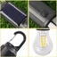 ĐÈN LED NĂNG LƯỢNG MẶT TRỜI CÓ MÓC TREO SIÊU SÁNG - Sạc USB, đèn lều, đèn dã ngoại, chống mất điện, bền bỉ