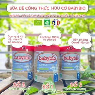 Combo 2 lon sữa dê hữu cơ Babybio cho bé 0-36m
