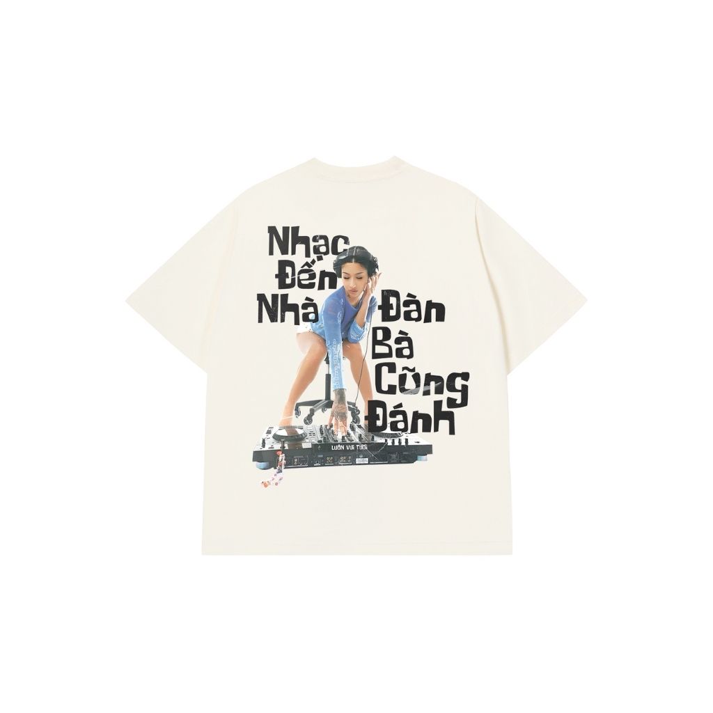 Áo Vớ Vẩn Vui Tươi REDLABEL Áo Thun NHẠC ĐẾN NHÀ Cotton 100% Oversize Nam Nữ TS37