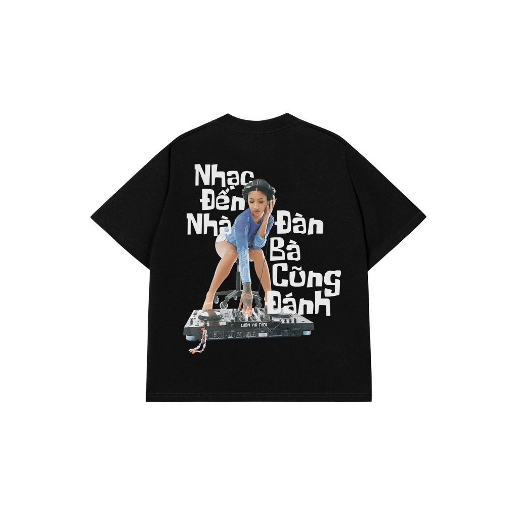 Áo Vớ Vẩn Vui Tươi REDLABEL Áo Thun NHẠC ĐẾN NHÀ Cotton 100% Oversize Nam Nữ TS37