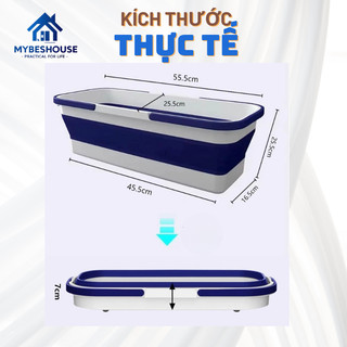 Xô nước, chậu nước gấp gọn, đa năng vệ sinh nhà cửa, giặt cây lau nhà, chùi kính tiết kiệm diện tích