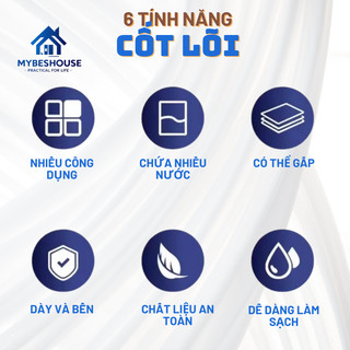 Xô nước, chậu nước gấp gọn, đa năng vệ sinh nhà cửa, giặt cây lau nhà, chùi kính tiết kiệm diện tích
