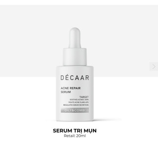 [tem cty] Décaar Acne Repair Serum – Serum Hỗ Trợ Giảm Mụn, Điều Tiết Dầu, Kháng Khuẩn