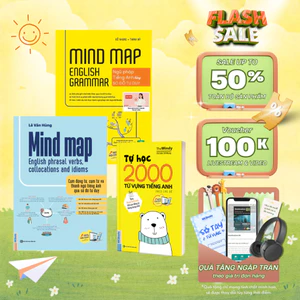 Sách - Combo Bộ sách Học Tiếng Anh Bằng Mindmap English Grammar - Qua Sơ Đồ Tư Duy Mcbooks
