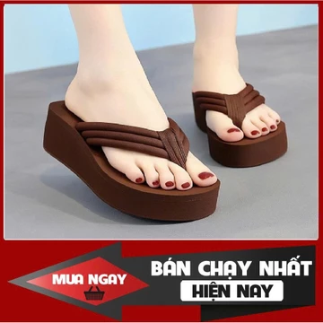 Dép kẹp xốp 5f,7f 10f quai mềm mang cực êm, dép xuồng đế cao, dép đẹp, dép nữ xinh