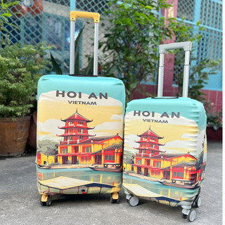 Áo Bọc Vali Mẫu Hội An Thun Co Giãn 4 Chiều-Chống xước vali Bền Đẹp Dễ Nhận Diện Hành Lý.