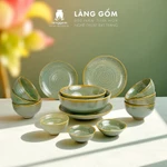 Bộ bát đĩa gốm sứ men hỏa biến cao cấp bộ bàn ăn gia đình - Gốm sứ Bát Tràng - Làng Gốm (TH) — ảnh 1
