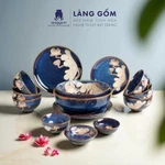 Bộ bát đĩa gốm sứ men hỏa biến cao cấp bộ bàn ăn gia đình - Gốm sứ Bát Tràng - Làng Gốm (TH) — ảnh 2