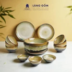 Bộ bát đĩa gốm sứ men hỏa biến cao cấp bộ bàn ăn gia đình - Gốm sứ Bát Tràng - Làng Gốm (TH) — ảnh 3