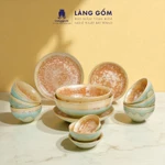 Bộ bát đĩa gốm sứ men hỏa biến cao cấp bộ bàn ăn gia đình - Gốm sứ Bát Tràng - Làng Gốm (TH) — ảnh 6