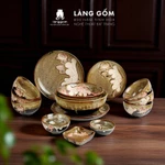 Bộ bát đĩa gốm sứ men hỏa biến cao cấp bộ bàn ăn gia đình - Gốm sứ Bát Tràng - Làng Gốm (TH) — ảnh 8