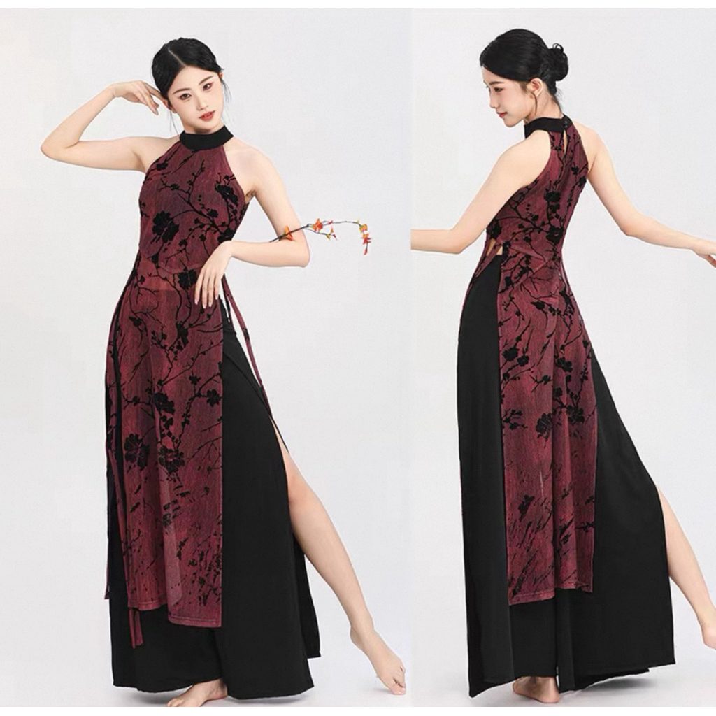Sườn xám Trung Hoa thanh lịch/Váy múa đương đại/Váy múa cổ trang