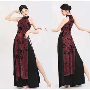 Sườn xám Trung Hoa thanh lịch/Váy múa đương đại/Váy múa cổ trang