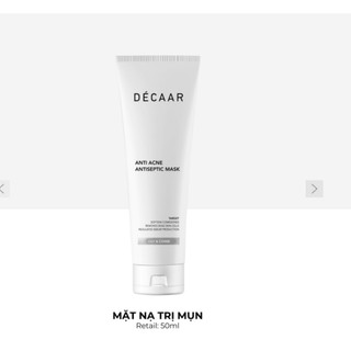 [Tem cty] Décaar Anti Acne Antiseptic Mask Mặt Nạ Da Dầu Mụn, Kháng Khuẩn, Gom Còi Mụn