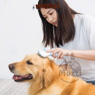 Lược chải lông chó mèo massage có nút bấm tự loại bỏ lông cao cấp