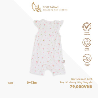 Honey (0-12M) Bộ body đùi cánh tiên sơ sinh chất vải mềm mại, thoáng mát có nút bấm vai cao cấp dành cho bé trai bé gái