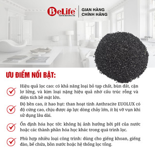 Than hoạt tính Euolux lọc nước giếng khoan ,nước máy, nước sinh hoạt, loại bỏ tạp chất hiệu quả