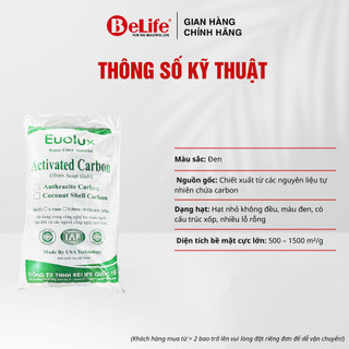 Than hoạt tính Euolux lọc nước giếng khoan ,nước máy, nước sinh hoạt, loại bỏ tạp chất hiệu quả